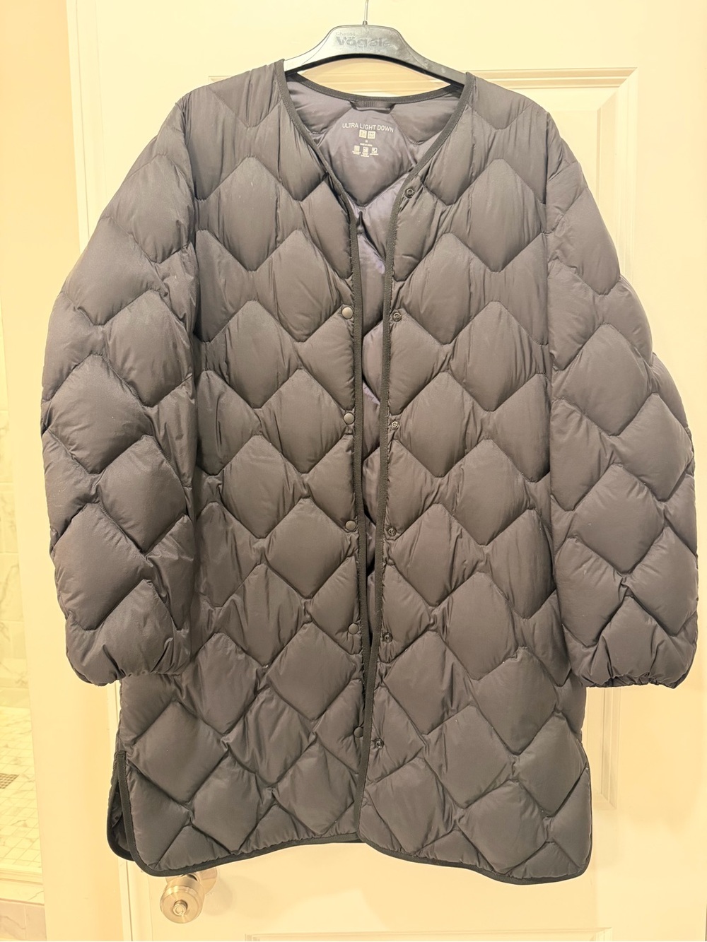 Uniqlo Quilted Long Puffer Coat - Gray